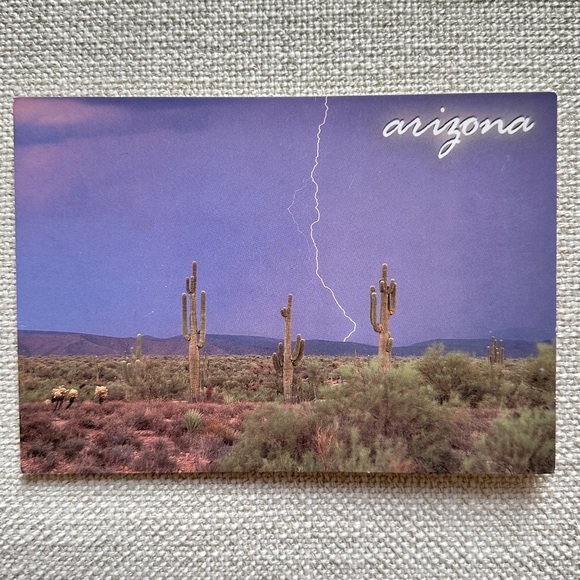 Arizona Lightening in the Desert Landscape Postcard - Picture 3 of 9